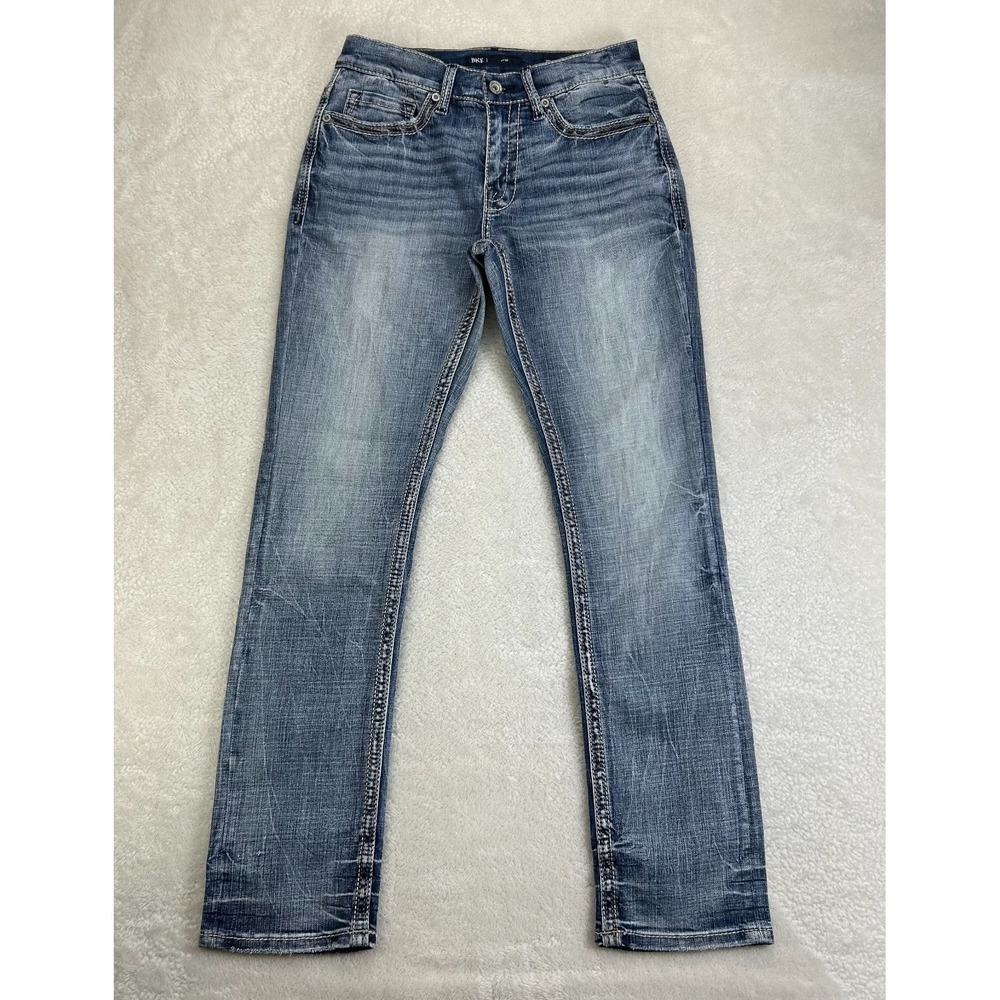BKE Alec Straight Leg Jeans Mens 30x32 Medium Wash Blue Denim Low Rise